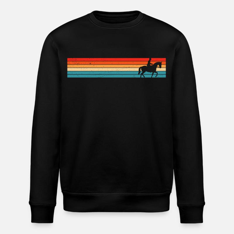 Équitation rétro cavalier - Sweat bio ROLLER Stanley/Stella Unisexe - noir