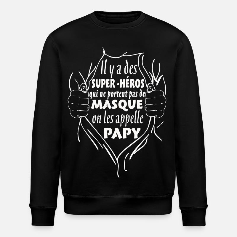 Papy Super-Héros - Sweat bio ROLLER Stanley/Stella Unisexe - noir