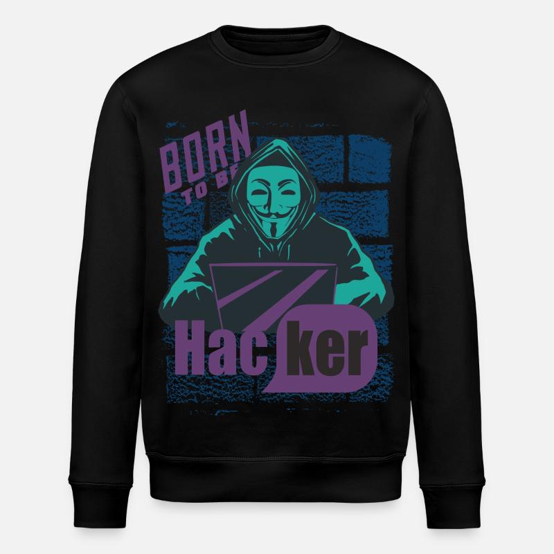 Hacker - Stanley/Stella ROLLER Unisex Organic Sweatshirt - black