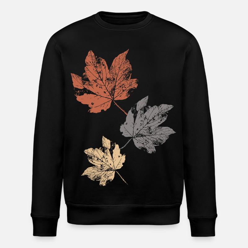 Farverige efterårsblade Efterårsblade - Stanley/Stella økologisk unisex-sweatshirt ROLLER - sort