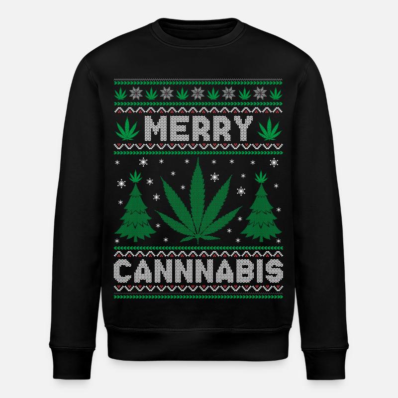 Joyeux Noël, Joyeux Cannabis - Sweat bio ROLLER Stanley/Stella Unisexe - noir