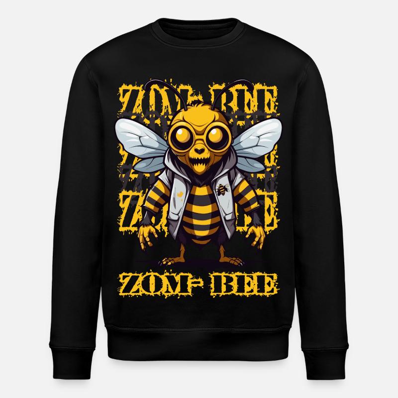Zombie Bee - Stanley/Stella ROLLER Unisex Organic Sweatshirt - black