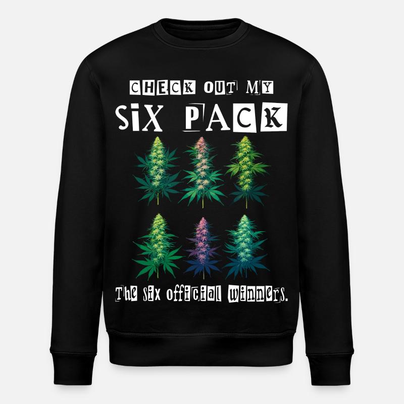 Cannabis Six Pack - Sweat bio ROLLER Stanley/Stella Unisexe - noir