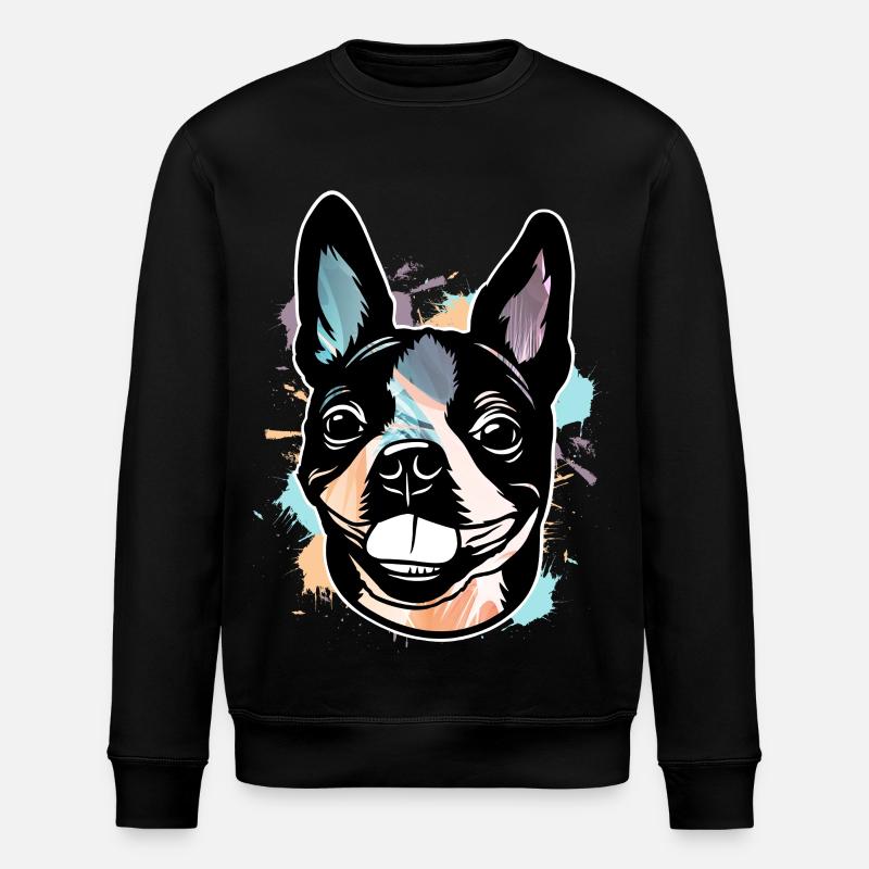 Boston Terrier - Sweat bio ROLLER Stanley/Stella Unisexe - noir