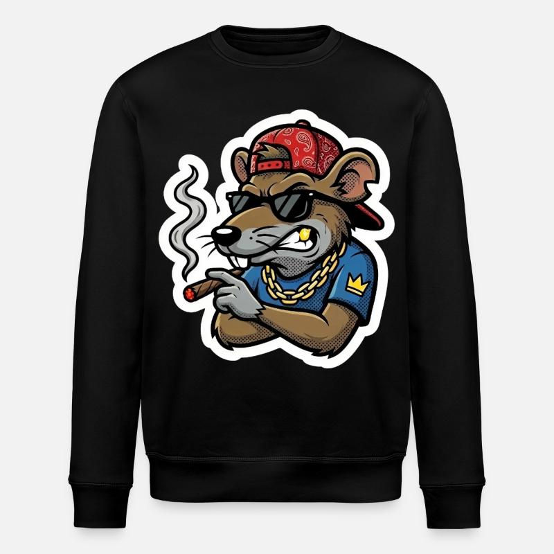 Rattenboss Zigarre - Stanley/Stella ROLLER Unisex Organic Sweatshirt - black