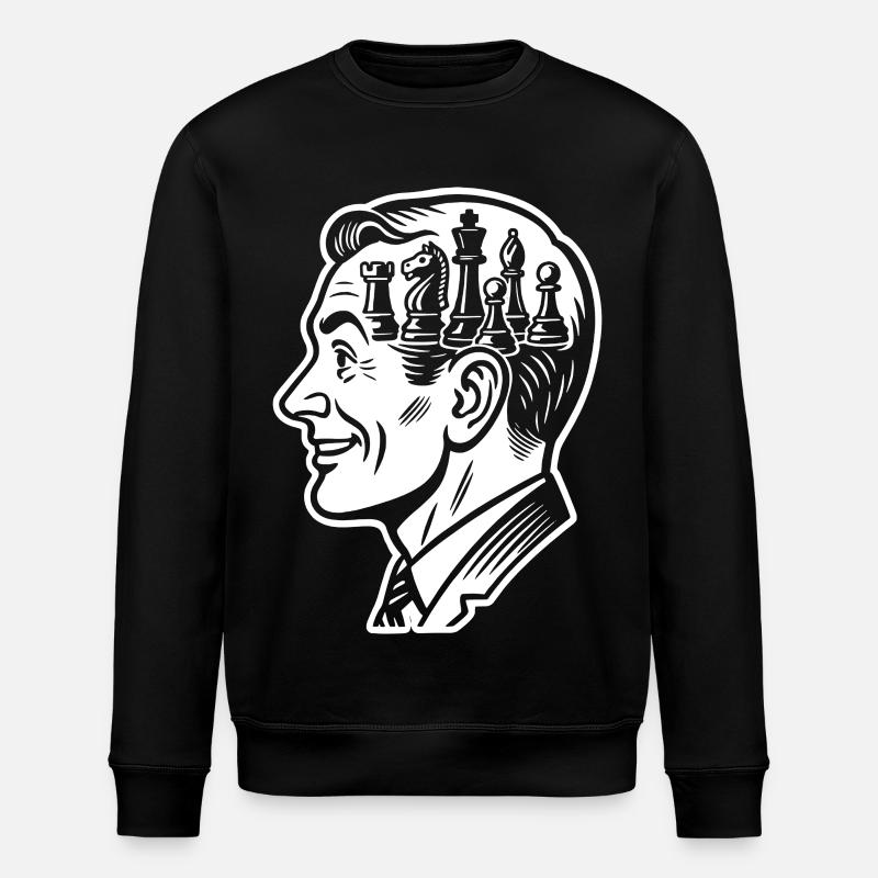 Joueur d’échecs cerveau pièces d’échecs - Sweat bio ROLLER Stanley/Stella Unisexe - noir