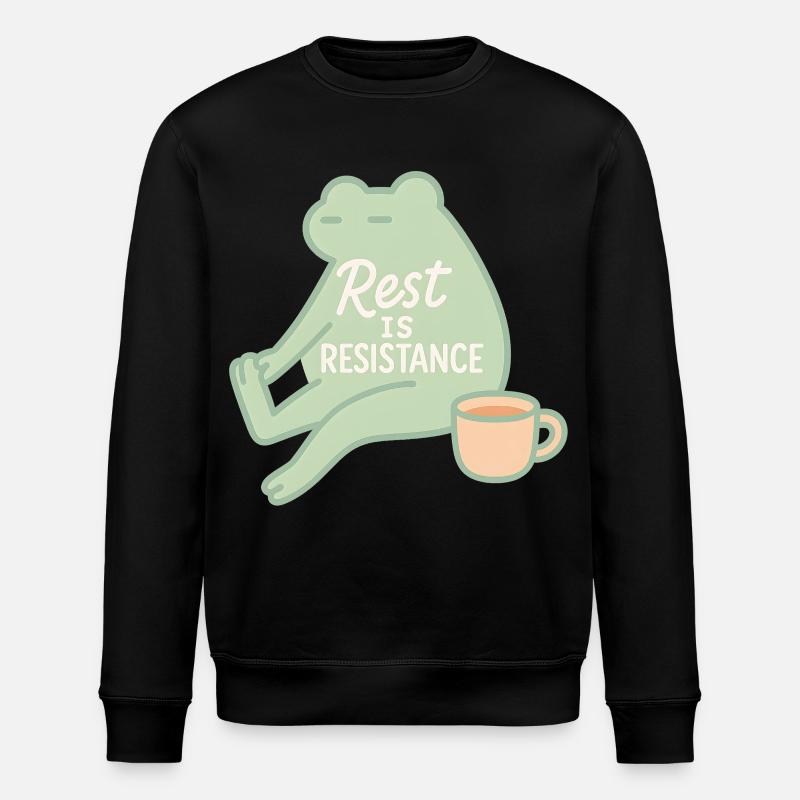 Calmness is resistance mindfulness affirmation - Stanley/Stella ROLLER Unisex Organic Sweatshirt - black