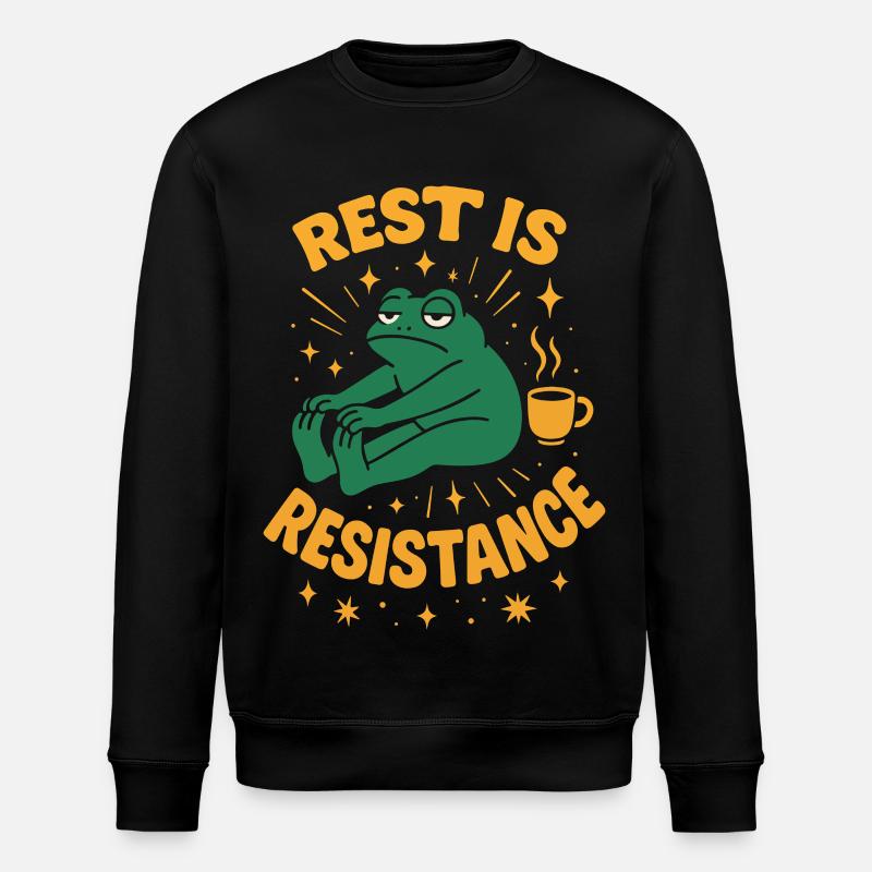 Calmness is resistance mindfulness affirmation - Stanley/Stella ROLLER Unisex Organic Sweatshirt - black