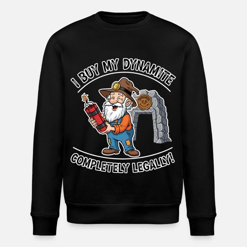 Dynamite Miner ! - Stanley/Stella ROLLER Unisex Organic Sweatshirt - black