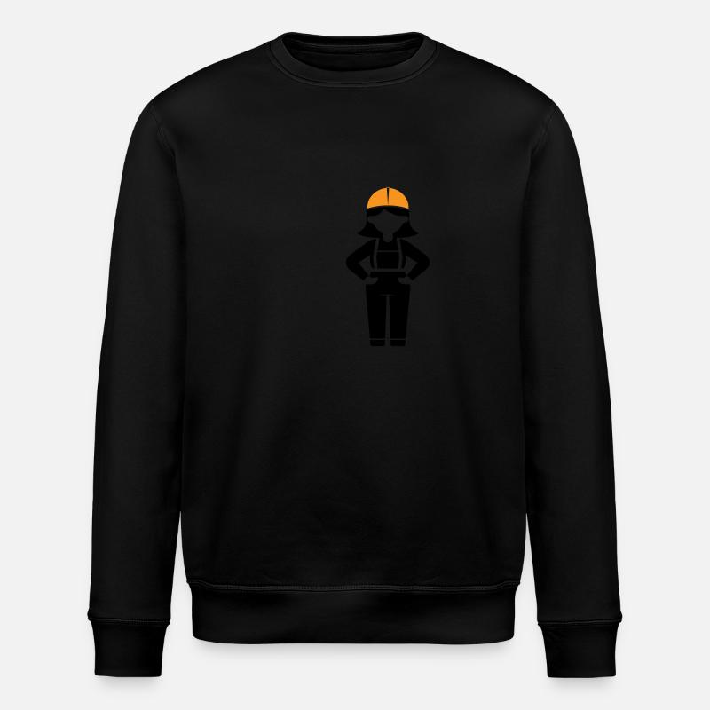 Construction Worker Woman - Stanley/Stella ROLLER Unisex Organic Sweatshirt - black