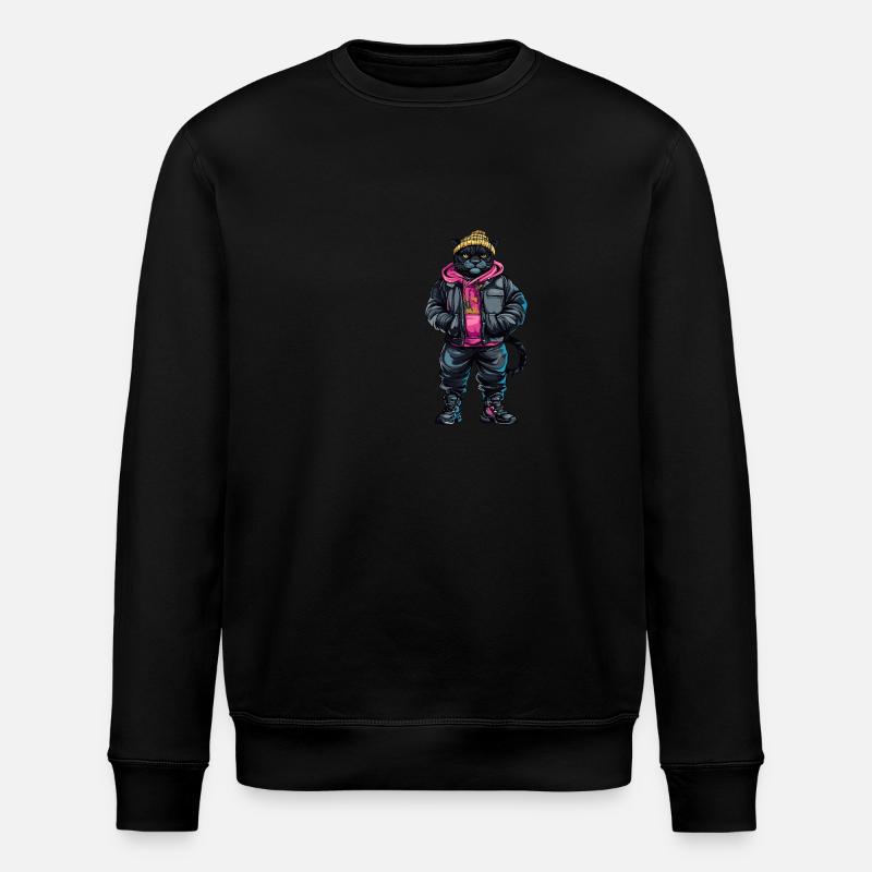 Panthère Funny Winter - Sweat bio ROLLER Stanley/Stella Unisexe - noir