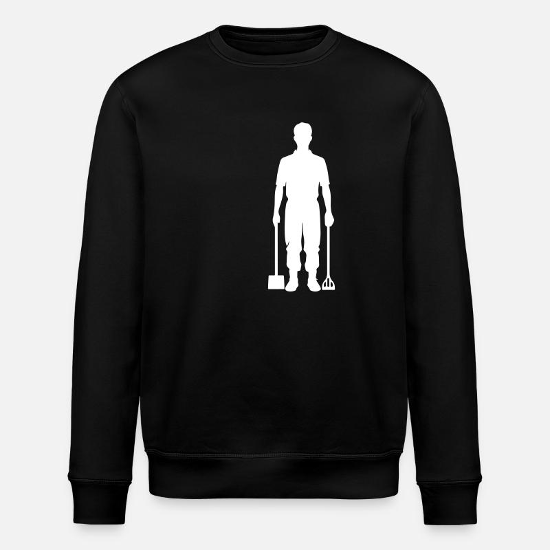 Farmer Silhouette - Stanley/Stella Unisex Bio-Sweatshirt ROLLER - Schwarz