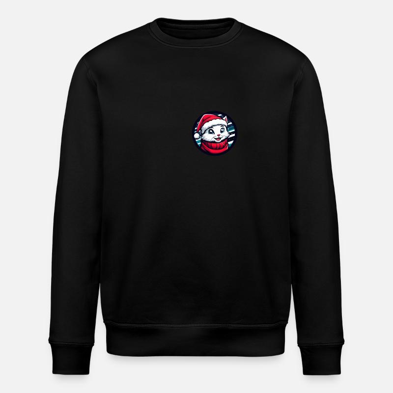Cat Christmas Christmas - Stanley/Stella ROLLER Unisex Organic Sweatshirt - black