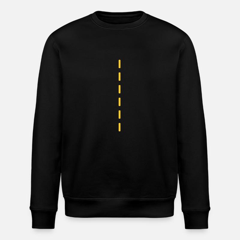 Strichellinie / dashed (1c) - Stanley/Stella Unisex Bio-Sweatshirt ROLLER - Schwarz