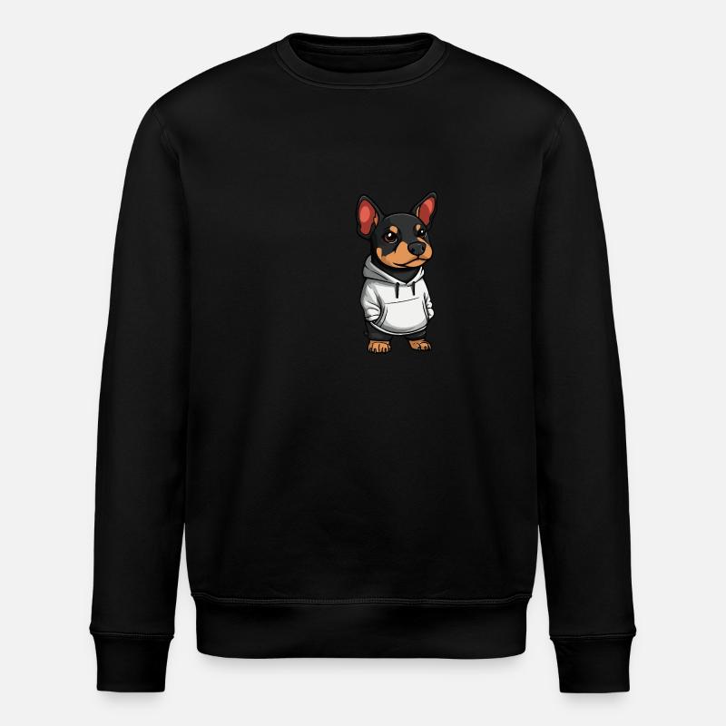 Doberman Dog Funny - Stanley/Stella ROLLER Unisex Organic Sweatshirt - black