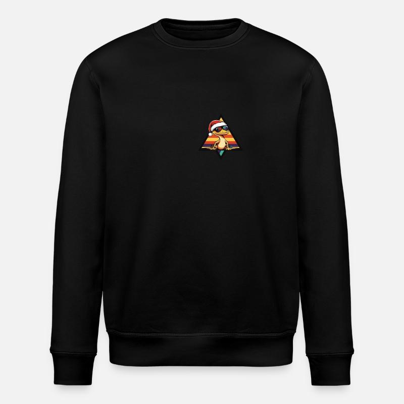 Lizard Gecko Christmas Cool - Stanley/Stella ROLLER Unisex Organic Sweatshirt - black