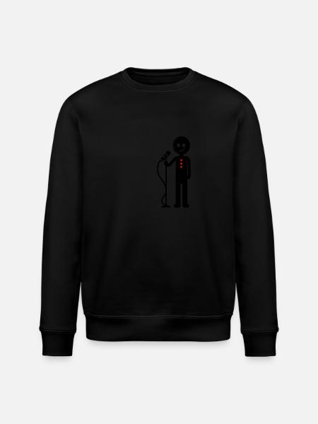 Entertainer Singer with Microphone - Stanley/Stella ROLLER Unisex Organic Sweatshirt - black
