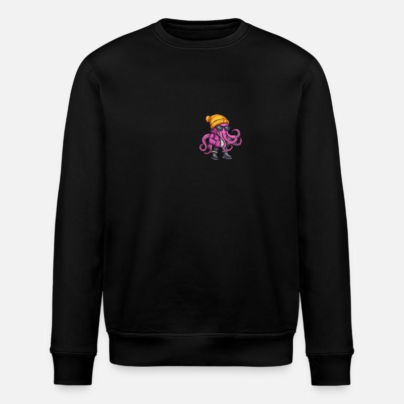 Octopus Winter - Stanley/Stella ROLLER Unisex Organic Sweatshirt - black