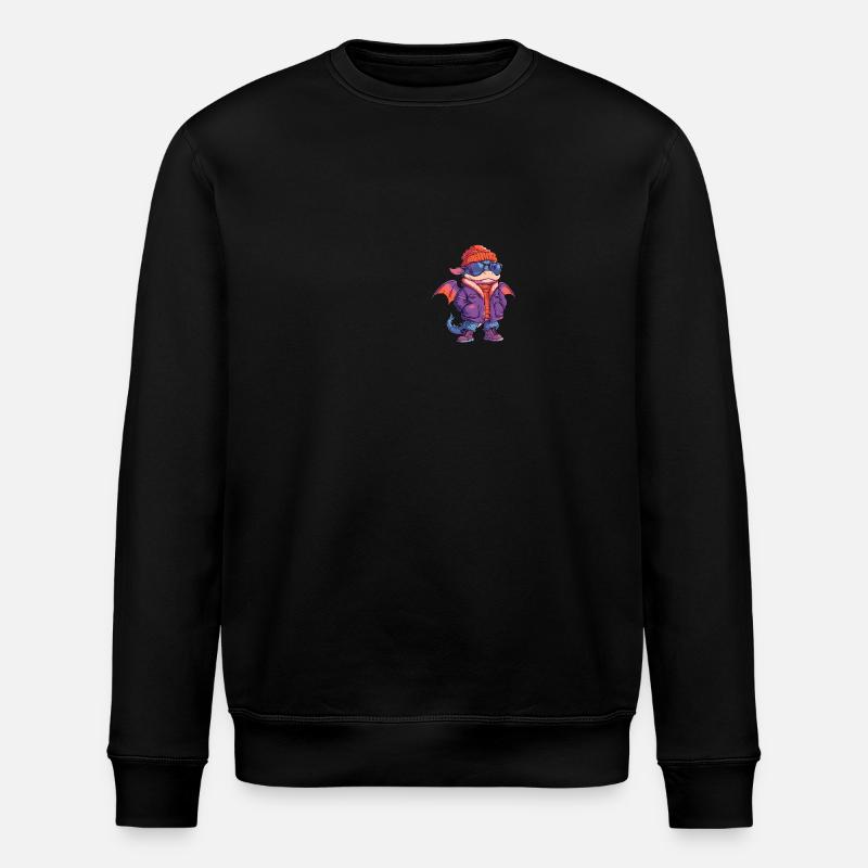 Dragon Winter Comic - Stanley/Stella ROLLER Unisex Organic Sweatshirt - black