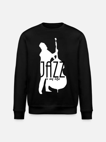 jazz is my life - Stanley/Stella ROLLER Unisex Organic Sweatshirt - black