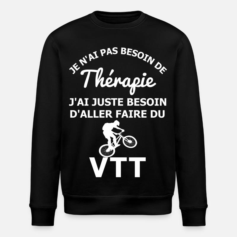 Thérapie VTT - Sweat bio ROLLER Stanley/Stella Unisexe - noir