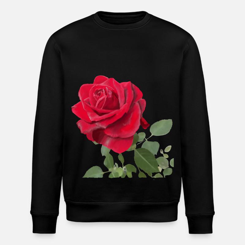 Rose rouge - Sweat bio ROLLER Stanley/Stella Unisexe - noir