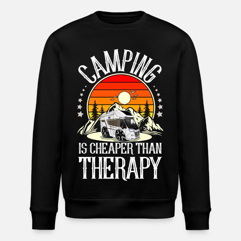 Kemping Campen Camper - Ekologiczna bluza typu unisex Stanley/Stella ROLLER - czarny