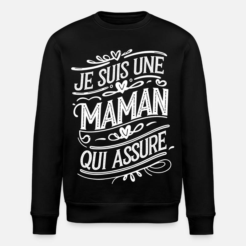 Ich bin eine Mutter, die versichert - Stanley/Stella Unisex Bio-Sweatshirt ROLLER - Schwarz