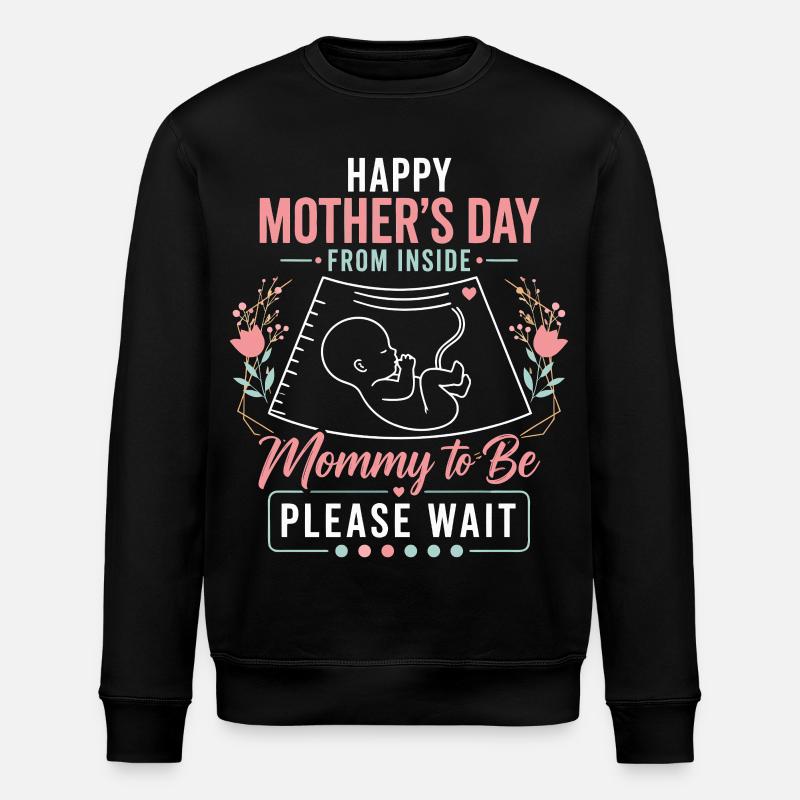 Cadeau Future Maman - Happy Mother's Day - Sweat bio ROLLER Stanley/Stella Unisexe - noir