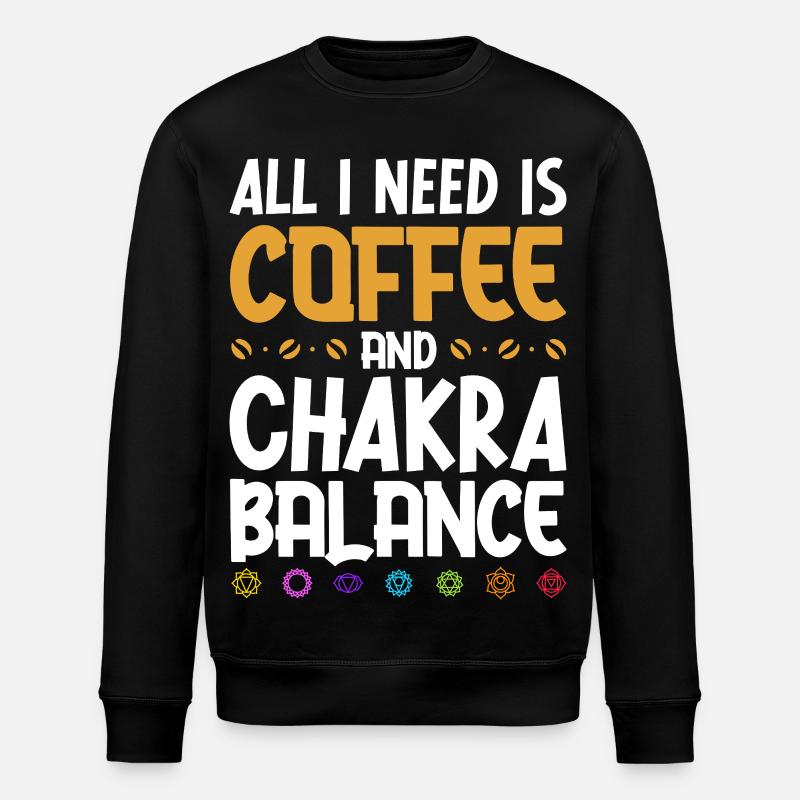 Coffee and energy flow - Stanley/Stella ROLLER Unisex Organic Sweatshirt - black