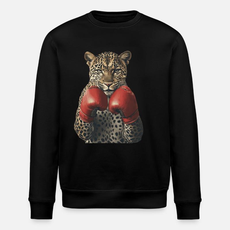 Leopard - Stanley/Stella Unisex Bio-Sweatshirt ROLLER - Schwarz
