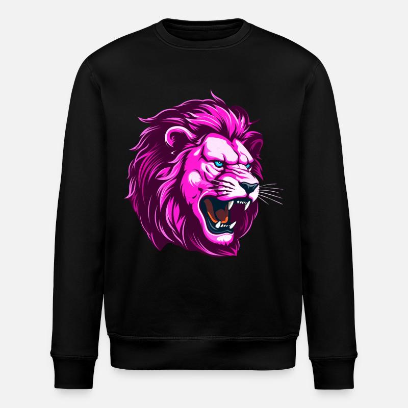 Tête de Lion Rose - Sweat bio ROLLER Stanley/Stella Unisexe - noir