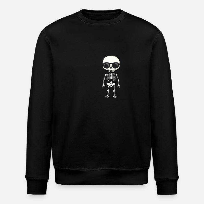 Squelette Bande Dessinée Halloween - Sweat bio ROLLER Stanley/Stella Unisexe - noir
