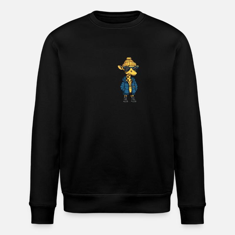 Giraffe Winter - Stanley/Stella Unisex Bio-Sweatshirt ROLLER - Schwarz