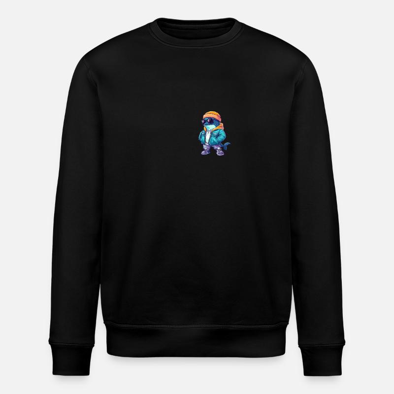 Dolphin Winter - Stanley/Stella ROLLER Unisex Organic Sweatshirt - black