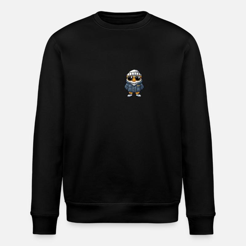 Owl Winter - Stanley/Stella ROLLER Unisex Organic Sweatshirt - black