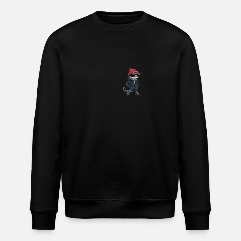 Echse Winter - Stanley/Stella Unisex Bio-Sweatshirt ROLLER - Schwarz