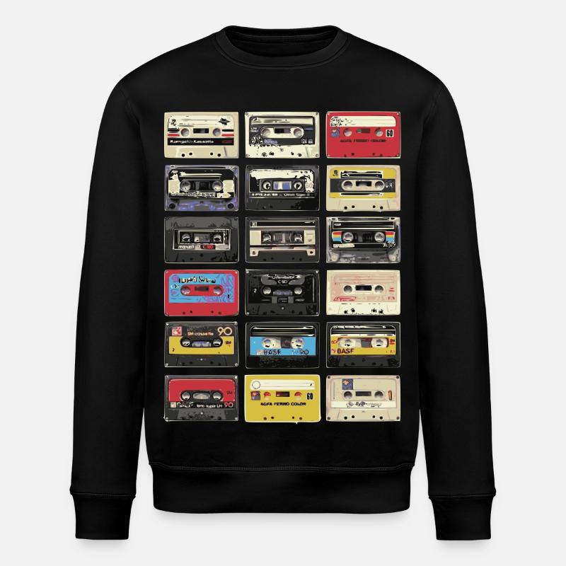 Cassettes rétro - Sweat bio ROLLER Stanley/Stella Unisexe - noir