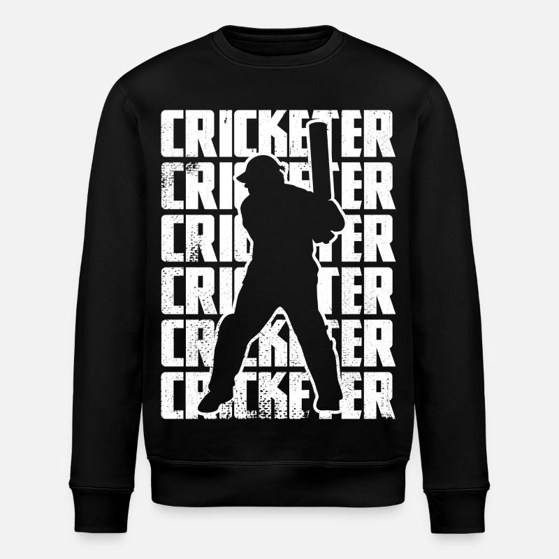 Funny cricketer - Stanley/Stella ROLLER Unisex Organic Sweatshirt - black