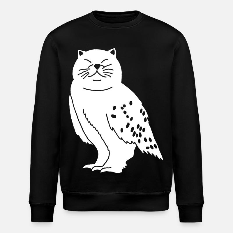 Chat chouette - Sweat bio ROLLER Stanley/Stella Unisexe - noir