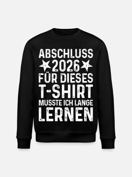 Abschluss 2026 T-Shirt - Stanley/Stella Unisex Bio-Sweatshirt ROLLER - Schwarz