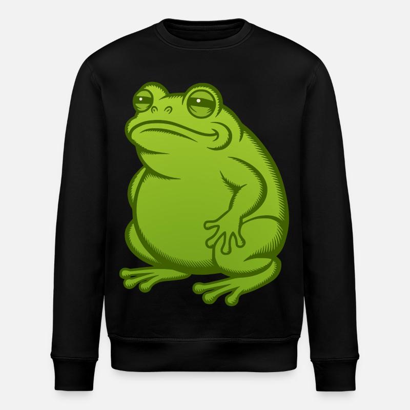 Grenouille Grasse - Crapaud Gros - Sweat bio ROLLER Stanley/Stella Unisexe - noir