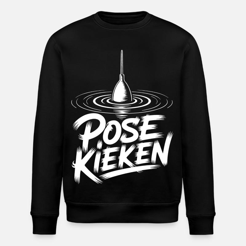 Angler Pose Design - Stanley/Stella Unisex Bio-Sweatshirt ROLLER - Schwarz