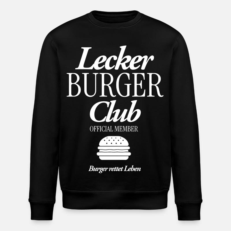 Lecker Burger Club - Stanley/Stella Unisex Bio-Sweatshirt ROLLER - Schwarz