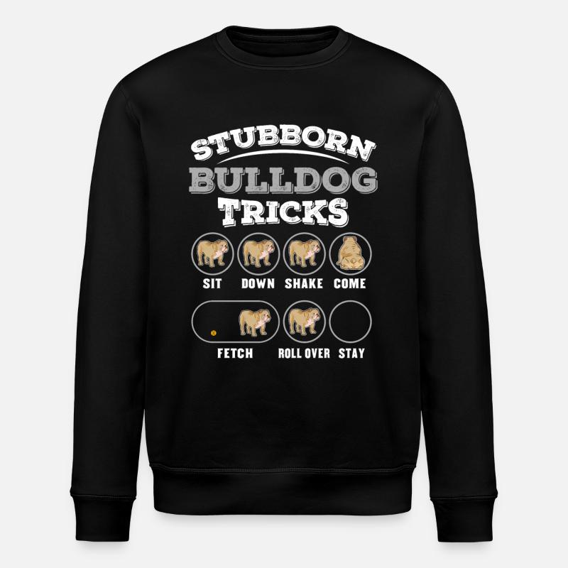 Hundetraining für Bulldogen - Stanley/Stella Unisex Bio-Sweatshirt ROLLER - Schwarz
