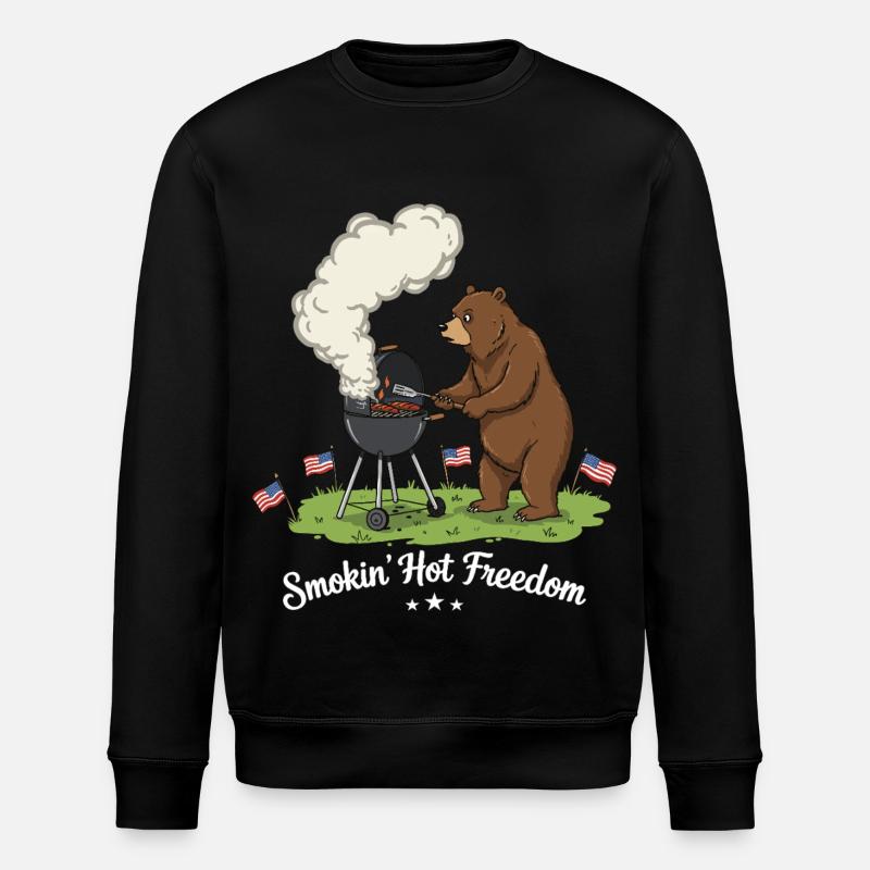 Fort plaisir du barbecue - Sweat bio ROLLER Stanley/Stella Unisexe - noir