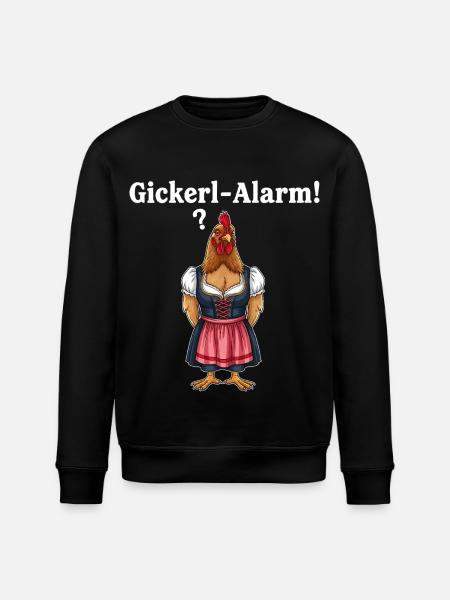 Gickerl-Alarm ! - Stanley/Stella Unisex Bio-Sweatshirt ROLLER - Schwarz