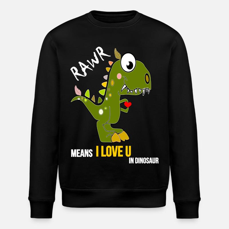 Dino love - RAWR Dinosaurs love - Sweat bio ROLLER Stanley/Stella Unisexe - noir