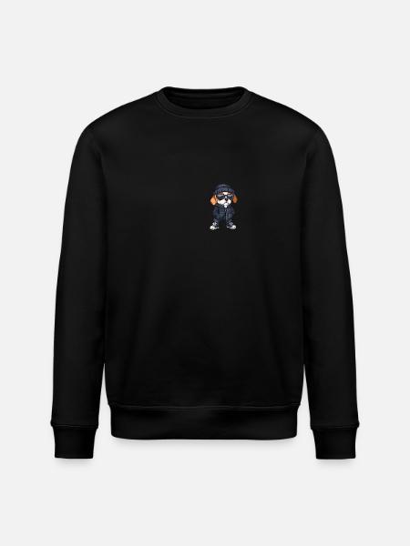 Beagle Hund Winter Comic - Stanley/Stella Unisex Bio-Sweatshirt ROLLER - Schwarz
