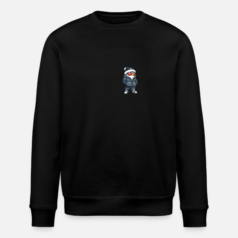 Taube Vogel Winter - Stanley/Stella Unisex Bio-Sweatshirt ROLLER - Schwarz